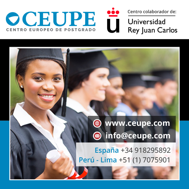 CEUPE, colaboradora de la Universidad Rey Juan Carlos de España, ofrece más de 30 Maestrías en Perú