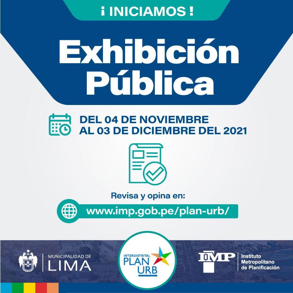 MML: Inició la exhibición pública de los Planes de Desarrollo Urbano Interdistrital de Lima Metropolitana