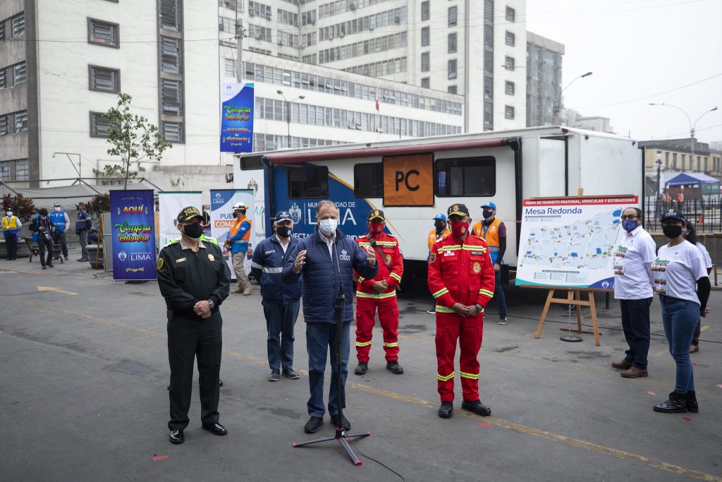 Municipalidad de Lima instala puesto de comando para la atención de emergencias en Mesa Redonda