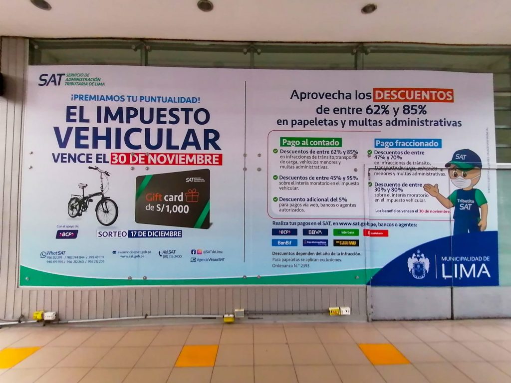 SAT de Lima: el 30 de noviembre vence el plazo para el pago de tributos del 2021