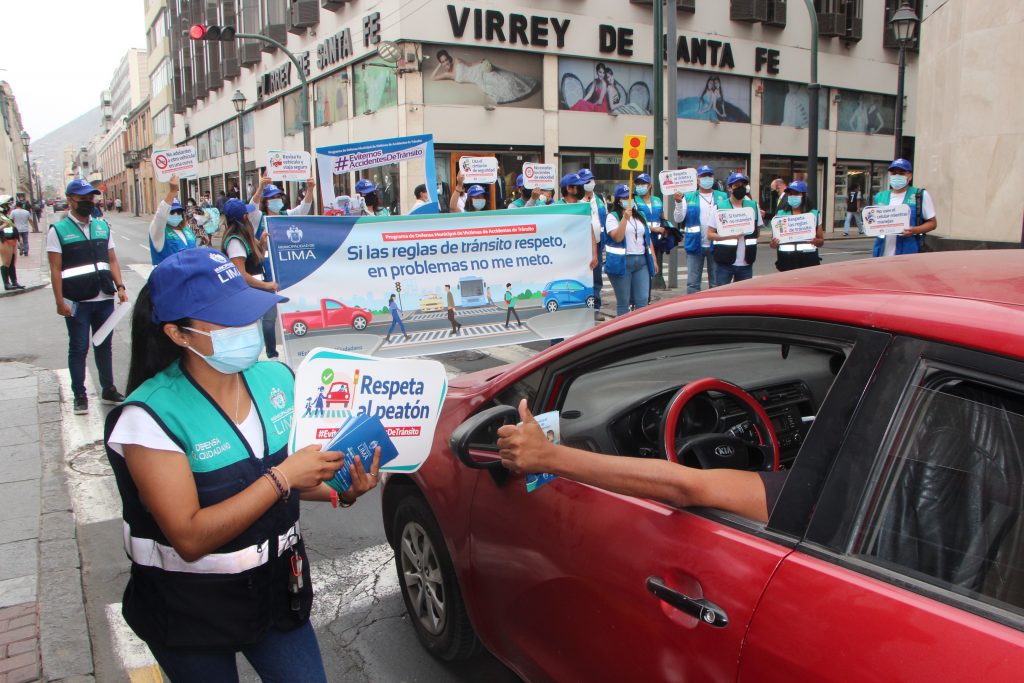MML organizó caminata para prevenir accidentes de tránsito