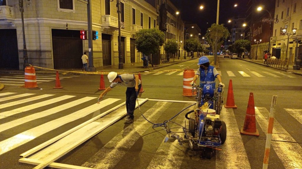 MML mejoró la demarcación vial en 14 intersecciones en la Av. Nicolás de Piérola