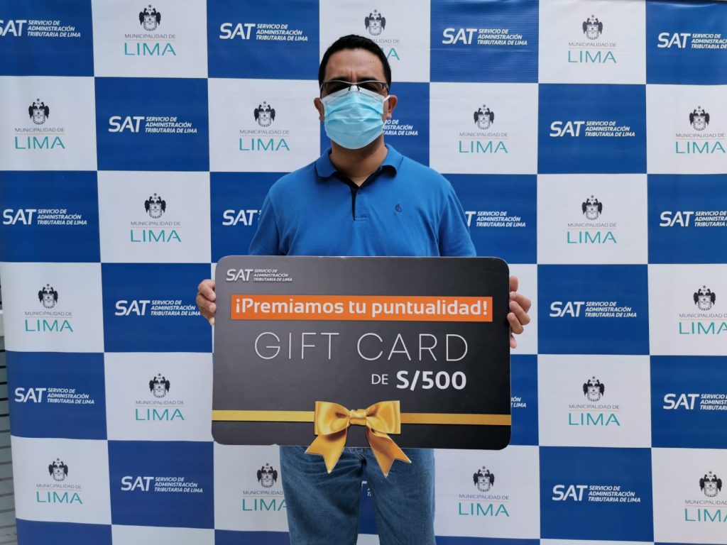 SAT de Lima premiará con 10 tarjetas de débito de S/5,000 y 7 Gift Cards de S/1,000 a contribuyentes puntuales