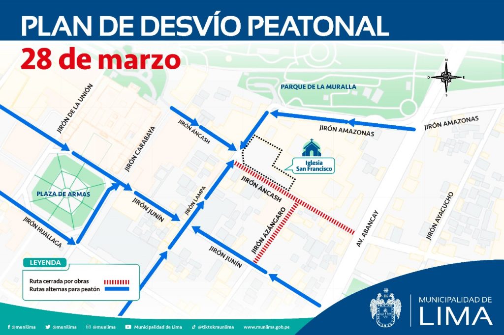 MML: conoce el plan de desvío peatonal por el Día de San Judas Tadeo