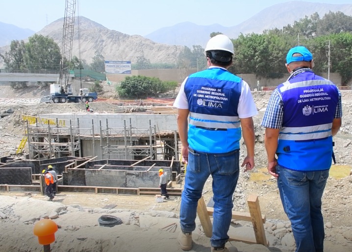 MML: Trabajos en el puente Inca Moya en Cieneguilla presentan más de 56% de avance